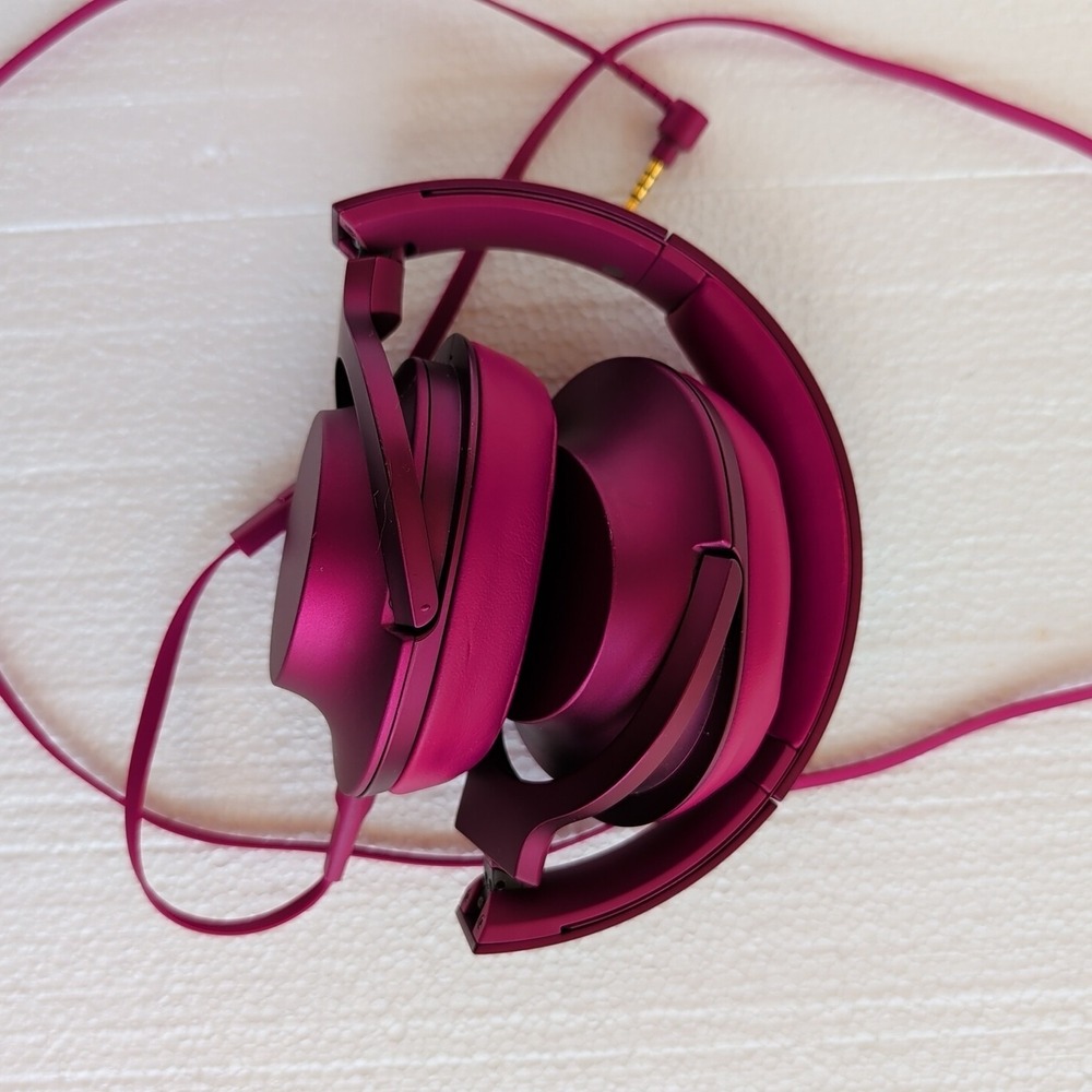 Rare Sony‎ MDR-100A Bordeaux Pink Wired Headphones Tested Working **Read** - Picture 3 of 12